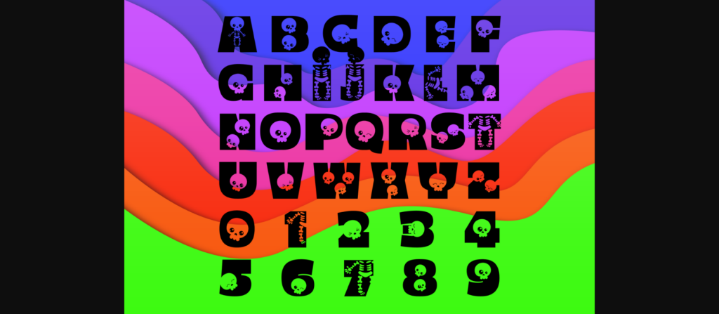 Baby Skull Font Poster 5