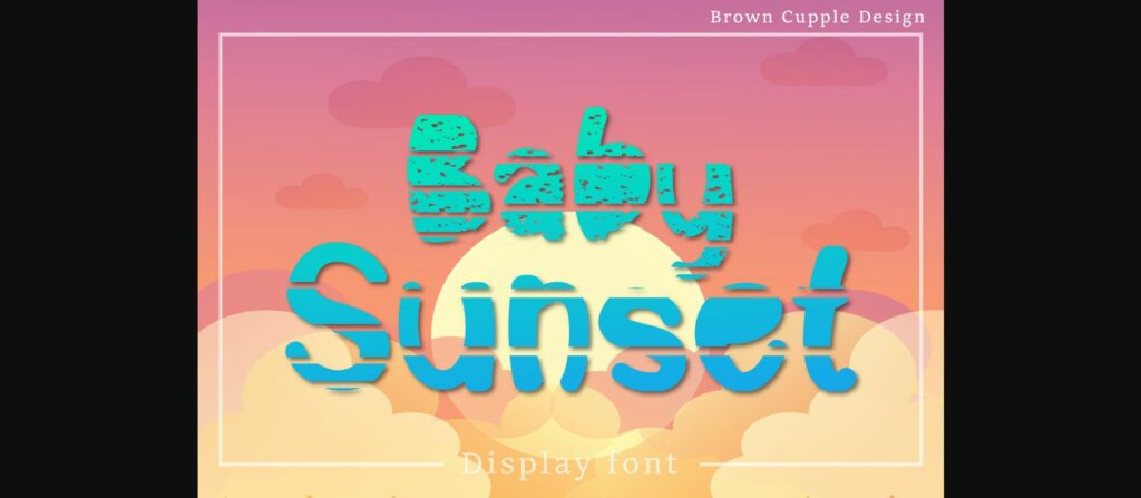 Baby Sunset Font Poster 3