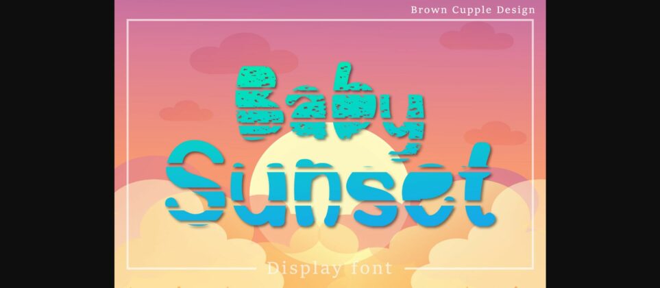 Baby Sunset Font Poster 3