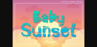 Baby Sunset Font Poster 1