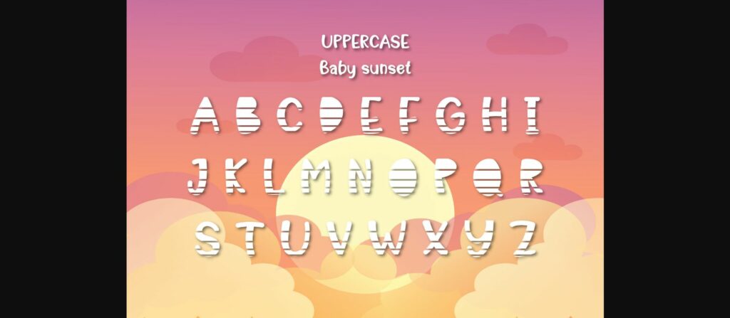 Baby Sunset Font Poster 4