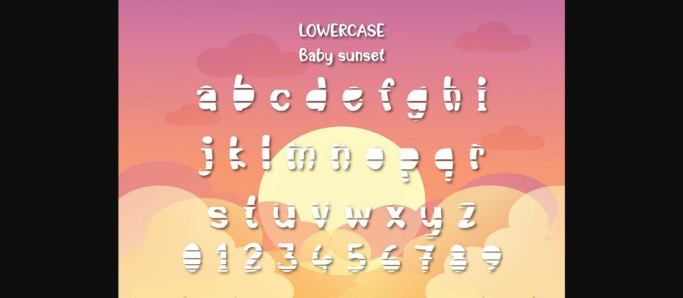 Baby Sunset Font Poster 5