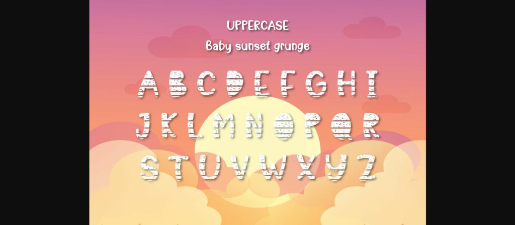 Baby Sunset Font Poster 6