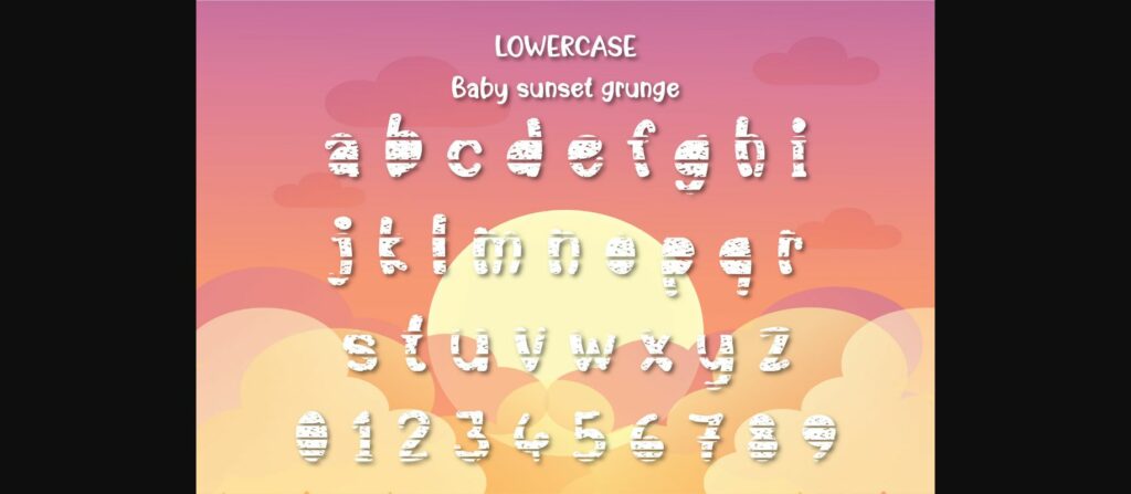 Baby Sunset Font Poster 7