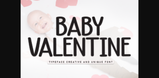 Baby Valentine Font Poster 1