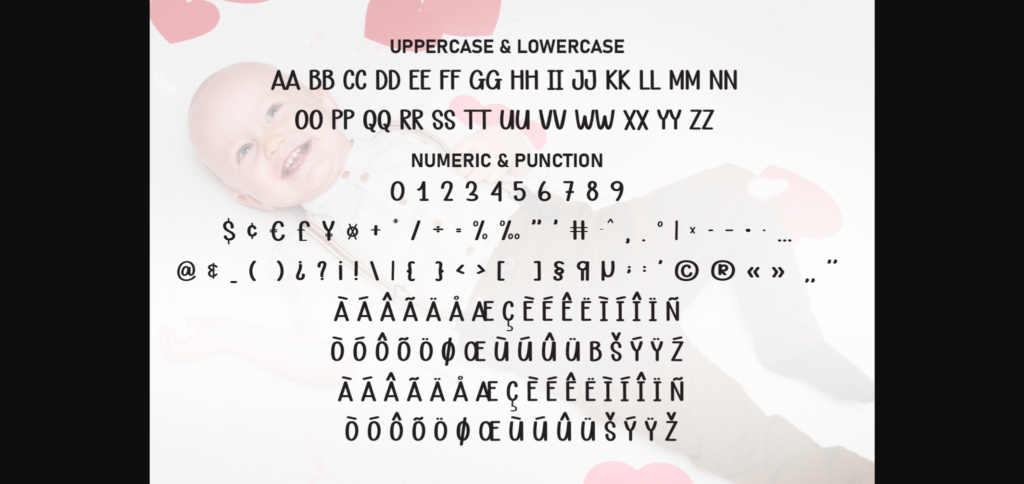 Baby Valentine Font Poster 9