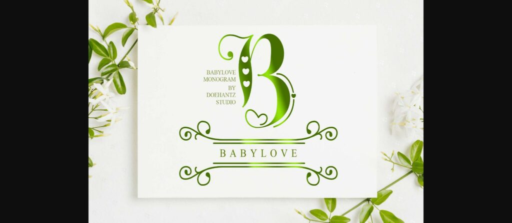 Babylove Monogram Font Poster 1