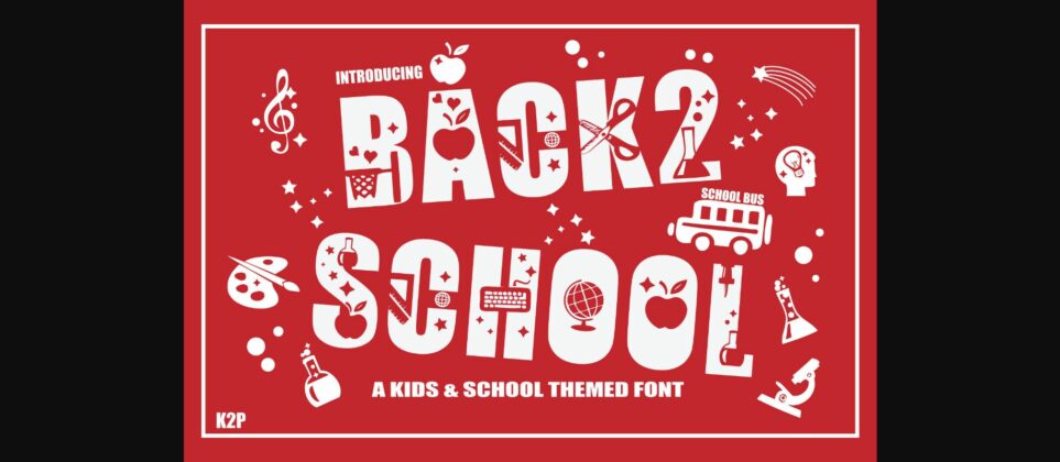 Back 2 School Font Poster 3