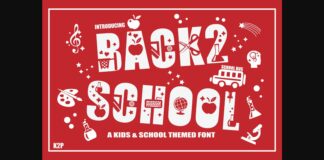 Back 2 School Font Poster 1