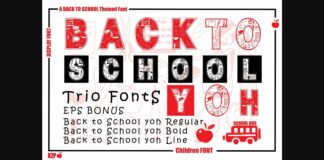 Back to School Yoh Font Poster 1