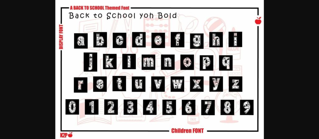 Back to School Yoh Font Poster 11