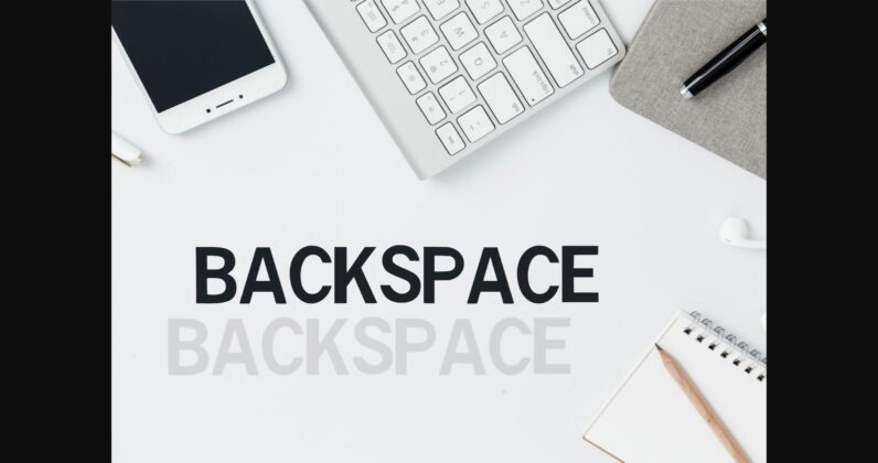 Backspace Font Poster 3