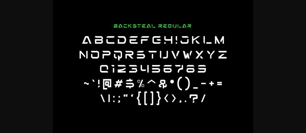 Backsteal Font Poster 4