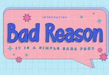 Bad Reason Font Poster 1