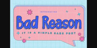 Bad Reason Font Poster 1