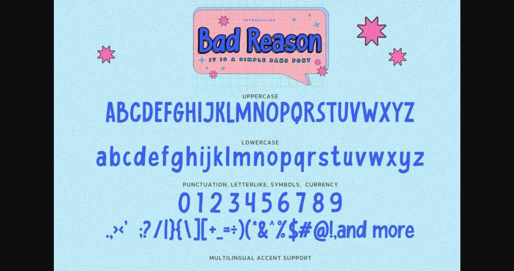 Bad Reason Font Poster 8