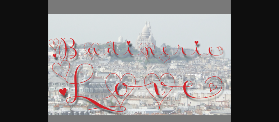 Badinerie Love Font Poster 3