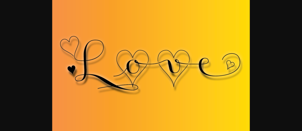 Badinerie Love Font Poster 4