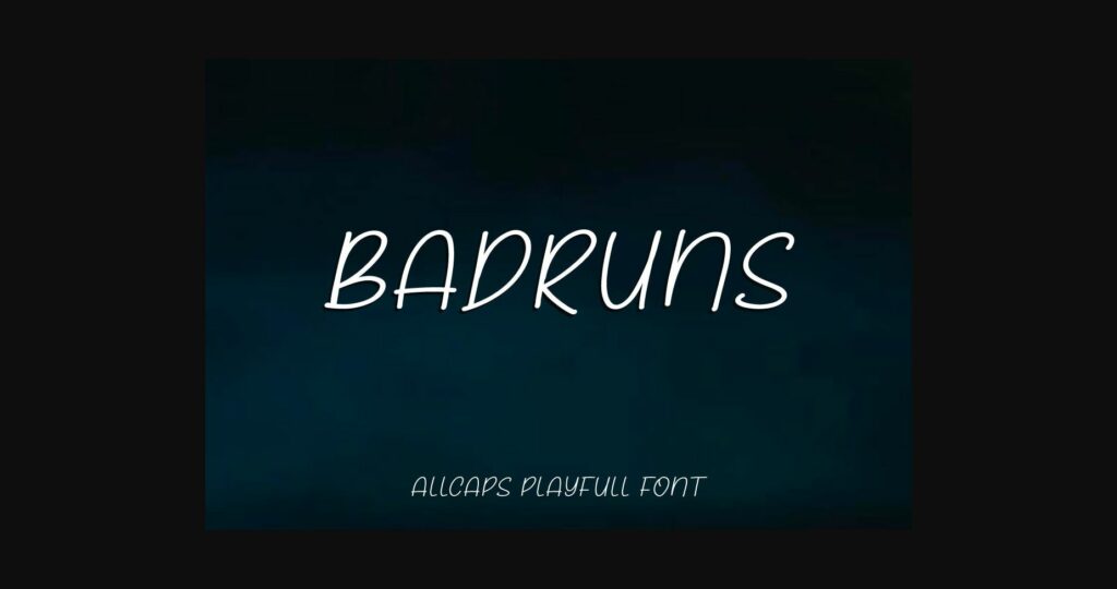 Badruns Font Poster 3