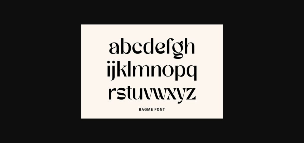 Bagme Font Poster 9