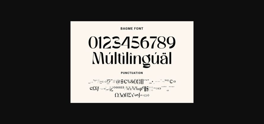 Bagme Font Poster 10