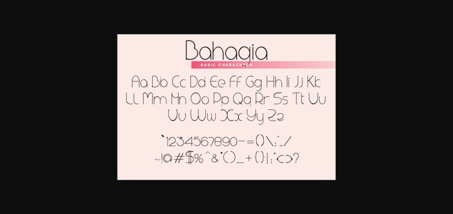 Bahagia Font Poster 4