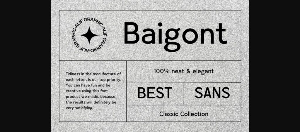 Baigont Font Poster 1