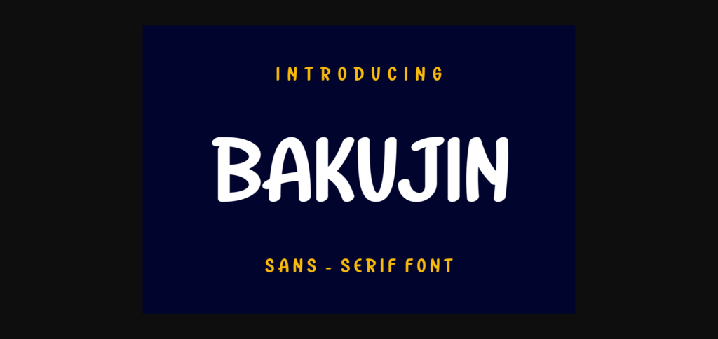 Bakujin Font Poster 1