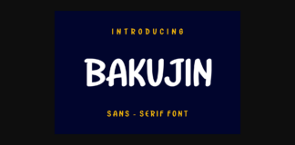 Bakujin Font Poster 1