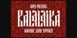 Balalaika Font Poster 1