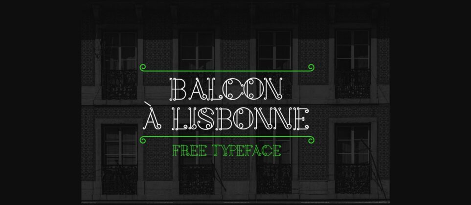 Balcon a Lisbonne Font Poster 1