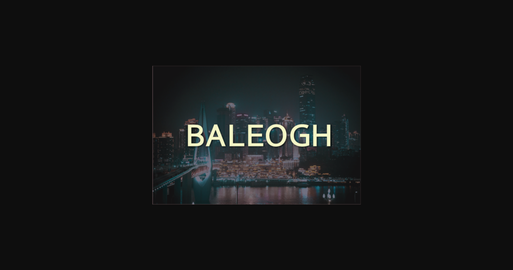 Baleogh Font Poster 3