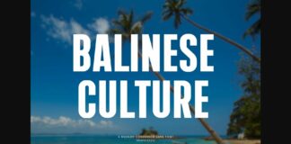 Balinese Culture Font Poster 1