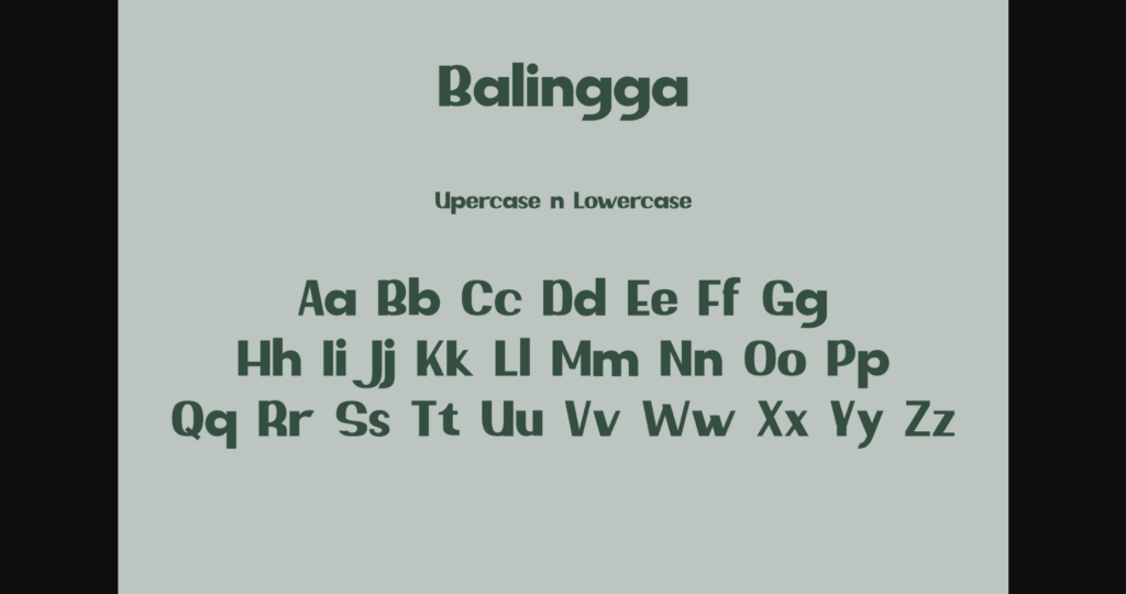 Balingga Font Poster 6