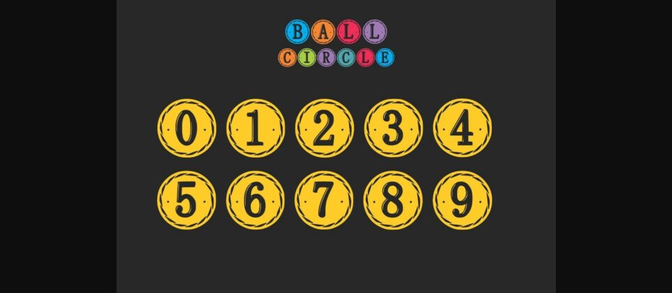 Ball Circle Font Poster 7