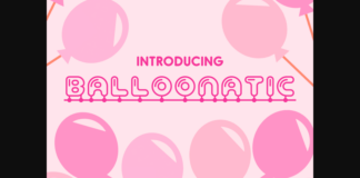 Balloonatic Font Poster 1