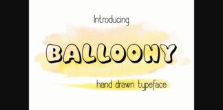 Balloony Font Poster 1