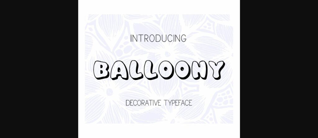 Balloony Font Poster 2