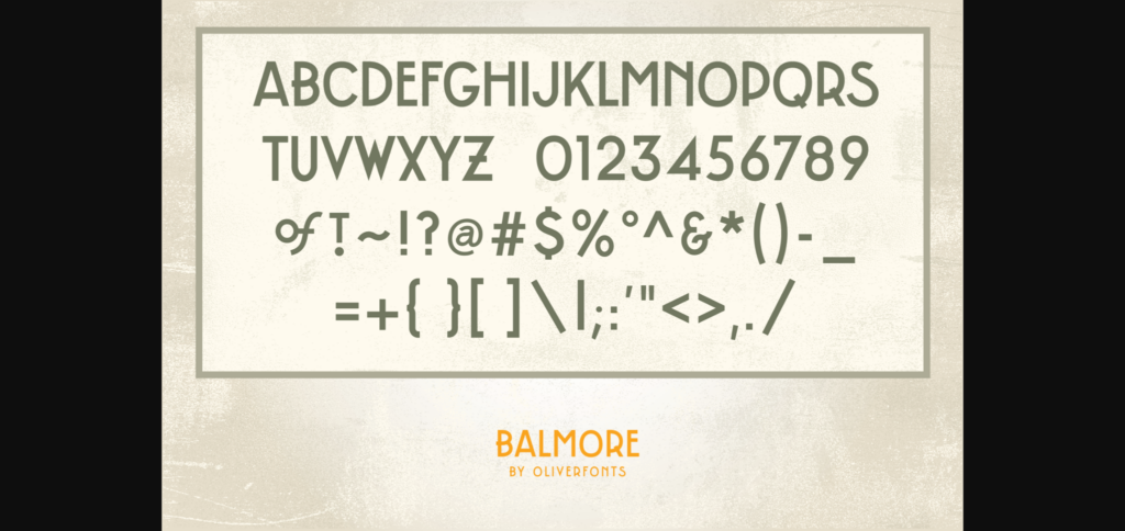 Balmore Font Poster 2