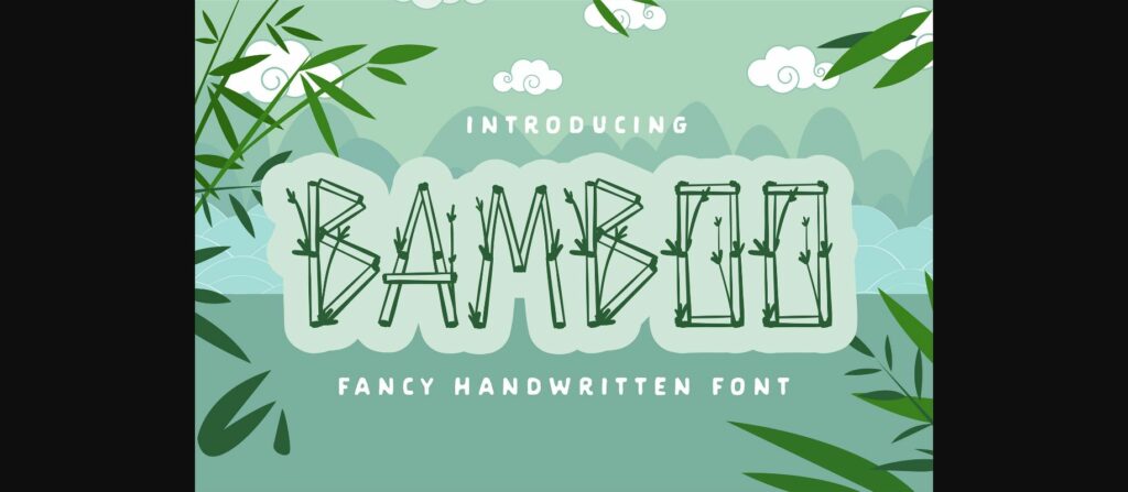 Bamboo Font Poster 1