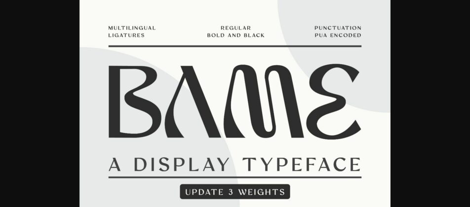 Bame Font Poster 3