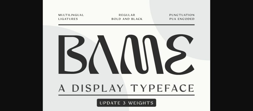 Bame Font Poster 1