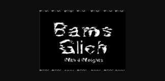 Bams Glitch Font Poster 1