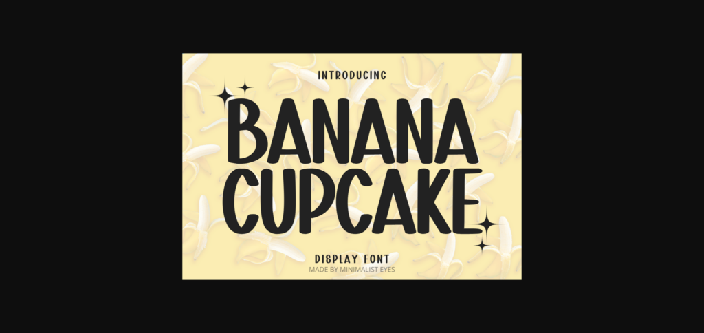 Banana Cupcake Font Poster 3