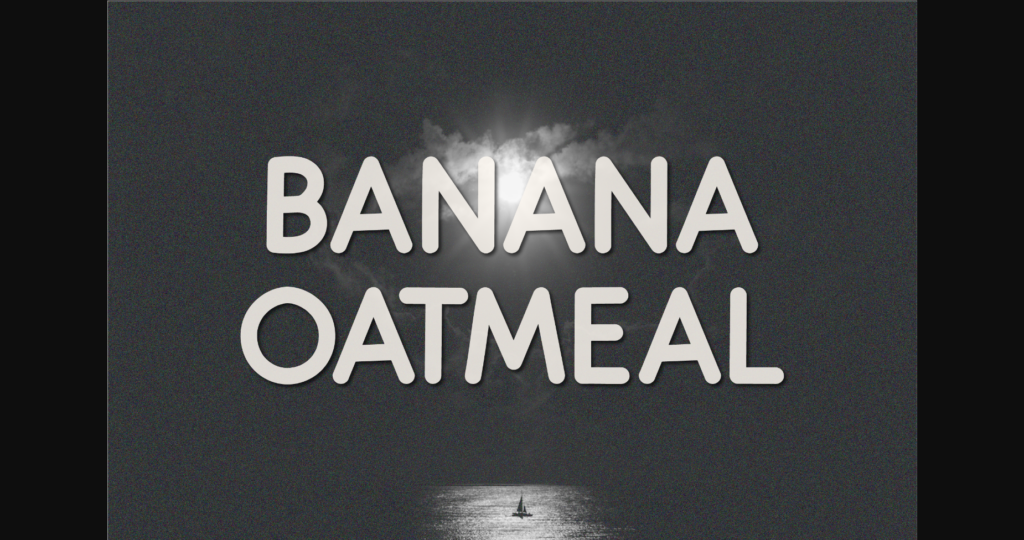 Banana Oatmeal Font Poster 1