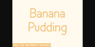 Banana Pudding Font Poster 1