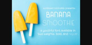 Banana Smoothie Font Poster 1