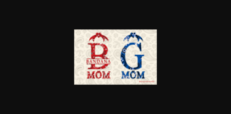 Bandana Mom Monogram Font Poster 1