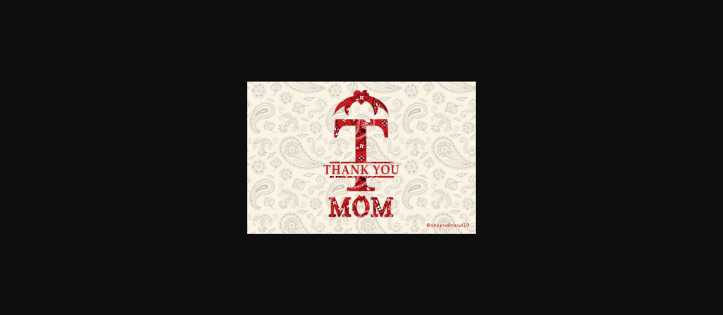 Bandana Mom Monogram Font Poster 11