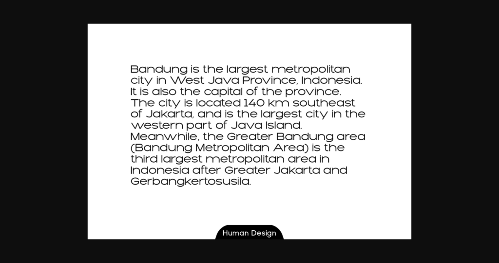 Bandung Font Poster 2